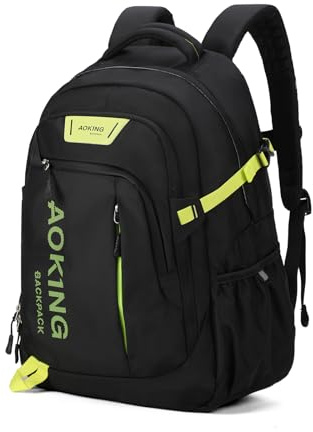 Aoking,SN57605-7B,mochila escolar,mochila de ciudad y de negocios,30 L,para portátiles de hasta 17 pulgadas,impermeable,elástica y sistema de resorte