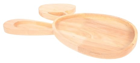 MAGICLULU Vassoio Decorativo in Legno a Forma Di Coniglio Per Pasqua Tagliere Rustico Per Antipasti Vassoio Per Decorazione Primaverile Per Cucina E Bagno 30x15x1.5cm