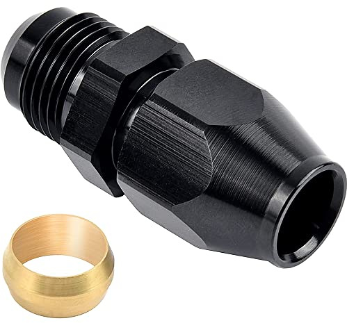 MASO Raccord de carburant, raccord de carburant en aluminium noir, adaptateur de compression de 6 AN à 3/8, 6AN à 5/16, 8AN à 1/2, 10 AN à 5/8, 10 AN à 5/8