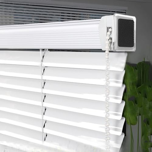 NIANXINN Alu Jalousie Ohne Bohren,Aluminium Jalousette Für Fenster,Weiß,Lamellen-Rollo,UV-beständig,Wasserdicht,Lichtanpassung,Sichtschutz,Anpassbar Größe und Farbe,Breite x Höhe (100x180cm)