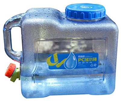 Kisangel Tanque De Agua Cuadrado Para Exteriores Bidón De 8 Litros Portador De Agua Fácil De Usar