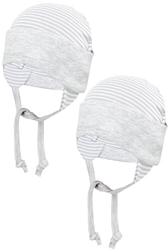 TupTam Baby Erstlingsmütze mit Ohrenklappen 2 er Pack