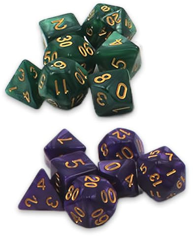 14 Stück DND Würfel Set für Dungeon und Dragons, Polyedrische Würfel RPG Rollenspiele Tischspiele D&D
