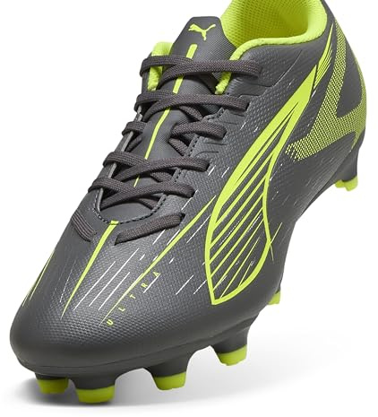 PUMA Ultra 5 Play FG/AG WN's, Weiblich Fussballschuh, Matte Aged Silver-Yellow ALERT-PUMA Aged Silver,
