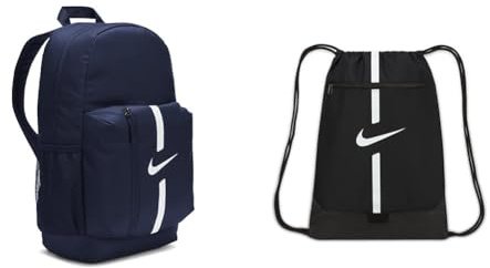 Nike DA2571-411 ACADEMY TEAM 21 Sports backpack Unisex MIDNIGHTNAVY/BLACK/WHITE Uni & DA5435-010 Academy Sports backpack Unisex Adult BLACK/BLACK/WHITE 1SIZE