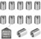 EXLECO 12x Inserti Filettati M12 a M10 15mm Boccole Filettate per Legno Inserto Filettato Autofilettante Dadi di Riduzione Filettato Riparazione Dado Riduzione Interno M10 X 1,5mm Esterno M12 X 1,75mm