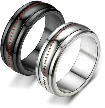 Bishilin Eheringe Edelstahl 6MM, Paar Ringe Set Drehbar Trauringe Verlobung Ringe Hochzeit Gr.52 (16.6)-70 (22.3)