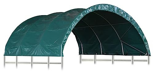 Strandzelt Shelter Terrassenüberdachung Weidezelt - Weidezelt PVC 3,7x3,7 m Grün für Garten Party Events Camping