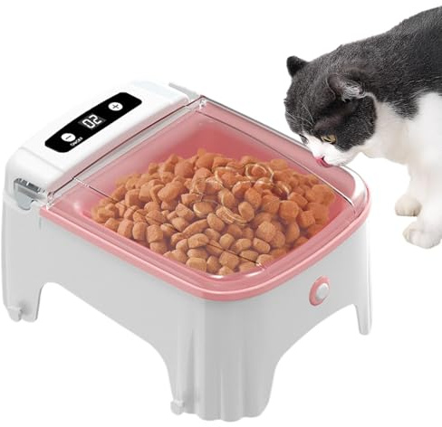 Automatisk kattmatautomat | sensor kattmatare tidsinställd automatisk husdjursdispenser – torrmatautomat elektrisk matning husdjursskål för alla raser och valpar