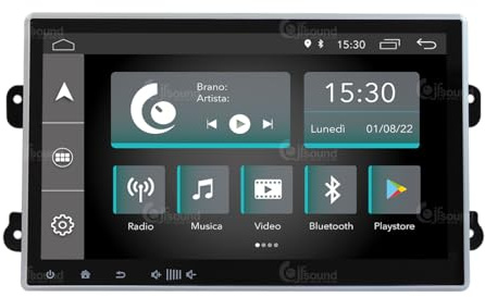 JF Sound - Autoradio Android JF-111-X7C-D8 - Per Fiat Ducato 8 con radio 5 USB frontale - CarPlay e Android Auto via cavo - GPS - 2GB RAM - 32GB ROM - DAB+ - 10 HD - Prodotto in Italia