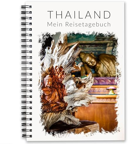 Thailand Reisetagebuch | Reisebuch und Achtsamkeitstagebuch in einem | Gestalte deinen individuellen Reiseführer Thailand Geschenk | perfektes Travel Journal für Rundreisen | für 3 Wochen | DIN A5