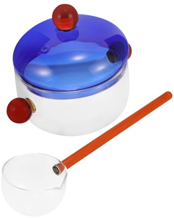 LABRIMP Pentola in Vetro per e Stufati con per Pasta Latte e Salse Versatile e Multifunzionale Trasparente per Esperienza