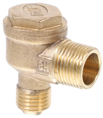 Veemoon Copper Brass Air Compressor Check Valve Pressure Non-Return Valve Corrosion-Resistant Replacement Part for Piston Compressors Easy Install