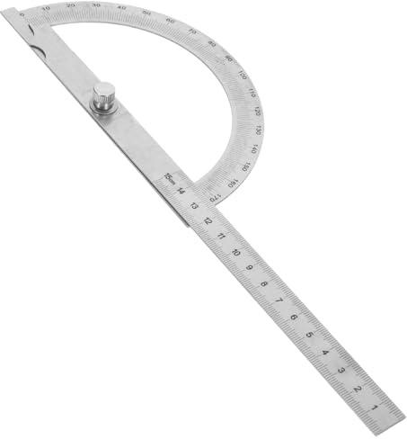 SAFIGLE Goniometro Righello Angolare in Acciaio con Precisa per Falegnameria e Misurazioni Accurate Strumento Professionale per Carpenteria e Bricolage