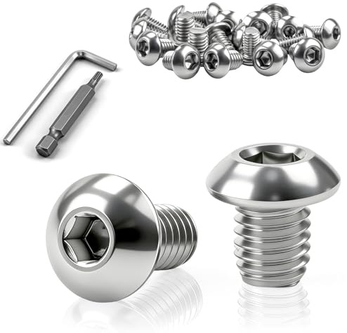 80 Stk Linsenkopfschrauben M6 x 12mm Edelstahl Innensechskant M6 Schrauben | Flachkopfschrauben Vollgewinde Rundkopfschrauben Korrosionsbeständig für Küchenmontage, Möbelreparatur und Heimwerker