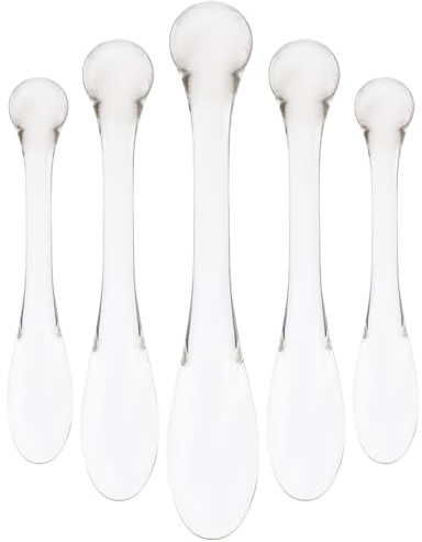 Augencreme Löffel aus Polypropylen 5 Stück für Tägliche Anwendung | Kleiner Applikatoren, Praktische Kosmetiklöffel, Kompakt für Salon und Reise