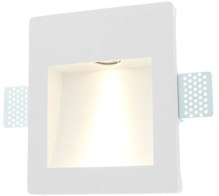 BARCELONA LED Aplique de Pared Empotrable MUR 1W en Escayola Blanca Trimless, Pequeño y Elegante, Diseño Clásico Moderno y de Lujo Vintage, Integración en Pladur para Sala y Dormitorio