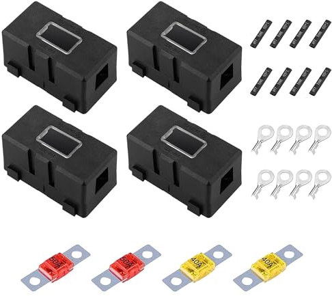 Midi Sicherungshalter: 4PCS Kfz Sicherungshalter mit 40A 50A Mega Sicherung