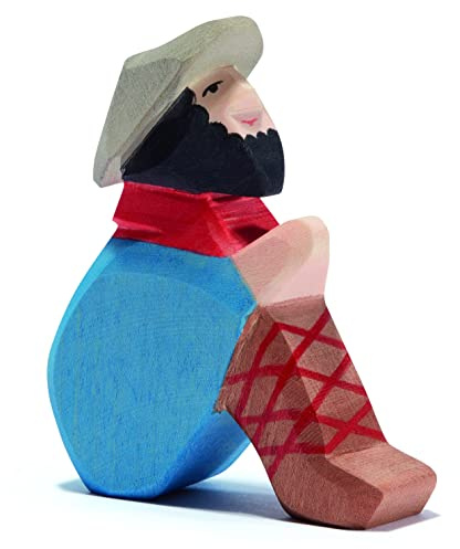 Ostheimer 40503 Hirte sitzend aus Holz Höhe 10,5cm Weihnachten Krippenfiguren