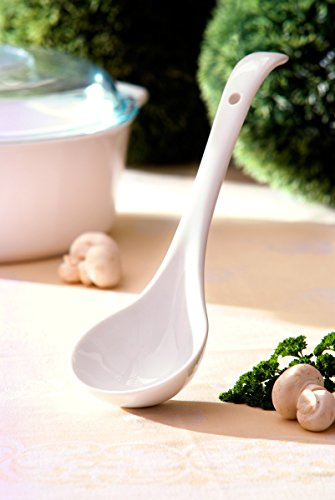 Holst Porzellan KPL 028 Schöpfkelle und Suppenkelle 28cm weiß, 27.4 x 8.4 x 4.6 cm