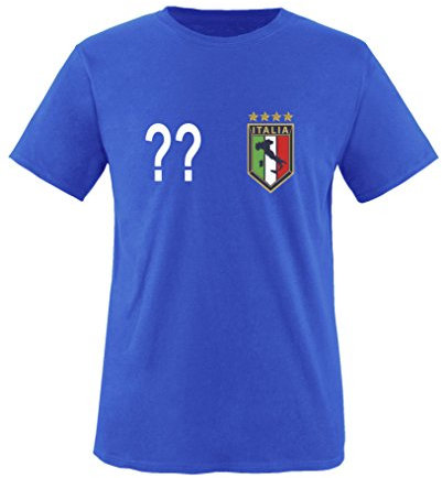 Comedy Shirts - WM 2014 - Italien - Wunsch - Herren T-Shirt - Royalblau Gr. M