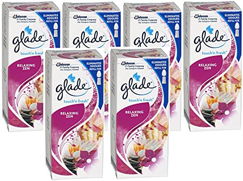 GLADE TOUCH N FRESH REFILLS RELAXING ZEN 10ML EACH (PACK OF 6)