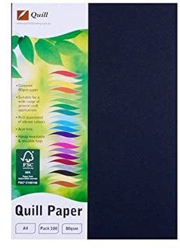 Quill A4-Papier, 80 g/m², 100 Stück, Schwarz