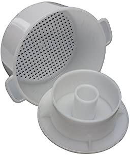 WoodBi Moule à Fromage de qualité supérieure Avec couvercle à Pression. Cylindre de Pression. Pour Fromage jusqu'à 1,2 kg. P = 150 mm, h = 70 mm. Paroi épaisse et Stable - adapté à UNE, 3 Käseformen