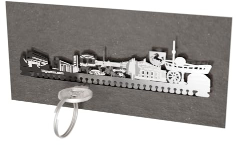 13gramm Stuttgart Skyline Schlüsselbrett - Praktisches Wohn-Accessoire für Schlüsselaufbewahrung - Souvenir und Geschenk für Stuttgart Fans