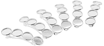 chiwanji 6x Cabochon Vintage Haarspange Blank Lünette Einstellung DIY, Silber