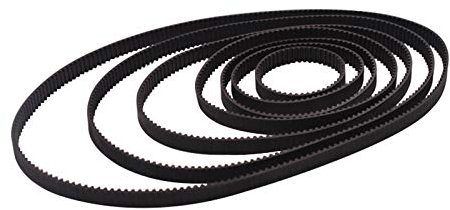 POWERTOOL GT2 Zahnriemen, 6 mm Breite, schwarz, glasfaserverstärkt, 3D-Druckerriemen, CNC-Maschine (2 Stück)