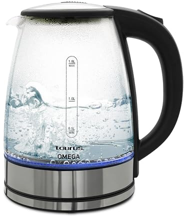 Taurus Cordless Electric Kettle – 1.7L Stainless Steel Hot Water Boiler | Fast Boil, 360° Swivel Base, Auto Shut-Off, BPA-Free – Modern & Portable Design for Tea, Coffee, Instant Meals