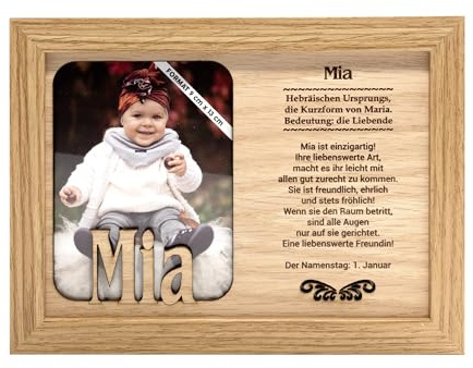 power gift MIA - Bilderrahmen Holz, Deko Bilder mit Rahmen, Fotorahmen stehend und hängend - Für dein Zuhause Picture Frame Deko Wohnzimmer
