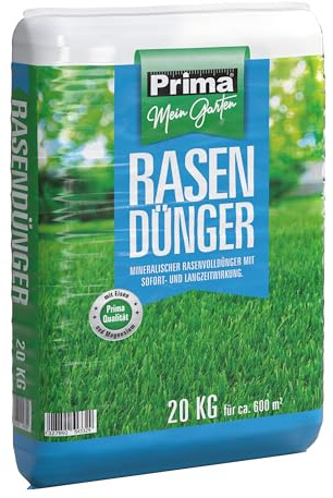 Ziegler PRIMA Rasendünger NPK-Dünger 18+5+13(+10), mit Eisen und Magnesium, 20 kg für ca. 600 m²