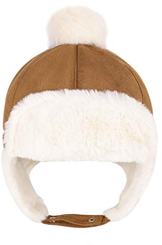 OhMill Chapeau en Peluche des Garçons Cagoule Chaude Bébé Unisexe Chapeaux de Protection d'oreille pour Garçons Chapeau Bonnet Mignon pour Bébé 6 Mois-2 Ans Chapeau Automne et Hiver