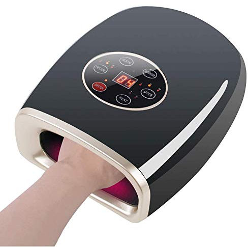 Masajeador de manos profesional comercial con calor y aire de punto de compresión de masaje, para artritis, muñeca, síndrome del túnel carpiano, tendinitis, desencadenante, dolor de dedos inalámbrico