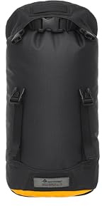 Sea to Summit - Evac Compression Dry Bag HD S 8L - Kompakte Trockentasche - Rollverschluss - Strapazierfähiges Cordura-Gewebe - Wandern & Paddelsport - 19.8 x 16.5 x 37.5cm - Jet Black - 220g