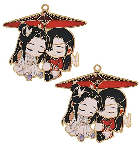 2 Pcs Mo Dao Zu Shi Anime Bookmark, Bookmark Pendant Vintage Tassel Pagination Mark Grandmaster of Demonic Cultivation Wei Wuxian Metal Hollowing