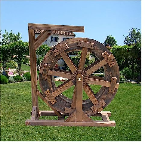 XTGDIEM Fuente De Cascada De Madera, Decoración De Jardín, Fuente De Estanque Independiente, Bomba De Agua For Baño De Pájaros, Pecera, Estanque O Decoración De Jardín (Size : 80cm(31.5inch))