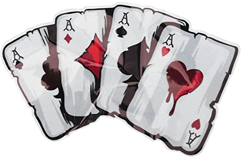 Geieold Auto Aufkleber, Lustige Poker Muster Karosserie Reflektierende Aufkleber Abziehbilder Dekoration
