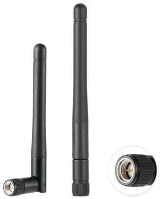 Vecys 2PCS Doppio Banda WiFi Antenna 2.4GHz 5GHz 5.8GHz 3dBi MIMO SMA Maschio per Router WiFi Scheda LAN Wireless PCIe Scheda Router Monitor Videosorveglianza