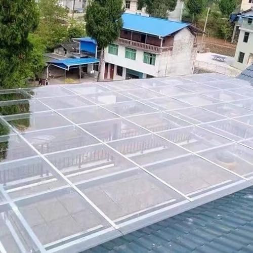 Dachplatten aus Polycarbonat,Acrylplatten Stegplatten,Balcon Zaunschutzbrett,Stoßsicheren und UV-beständig,Frühbeet Ersatzplatten,Vordach für Gewächshaus Carports Überdachung,Anpassbar (0.5 * 30m)