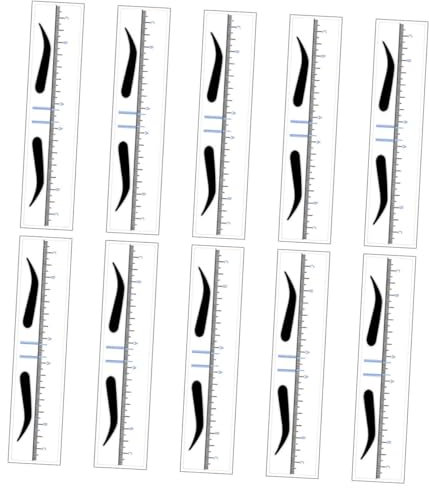 GLEAVI 10pièces Règle à Sourcils Et Pochoir à Sourcils Plastique Modèle De Guide Outil De Maquillage Pour Femmes
