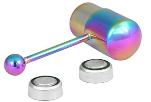 NIDONE Vibrating Tongue Bar,Tongue Piercing Bar Vibrating Barbell Stainless Steel Tongue Stud Rings Body Piercing Jewelry Colorful