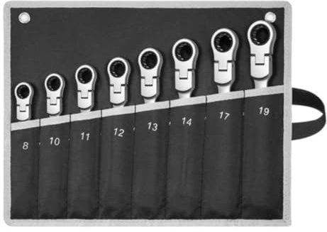 ZHTAISOU Tool Set Tool Kit Tool Box Open-end Spanners Ratchet Wrenches Sleeve Key Sets Wrench Sets Car Repair Toolbox Tool Kit Set (Color : A, Size : 8pcs)