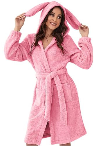 Grauer Plüschmantel für Damen, weicher Flanell-Bademantel für Damen, warme und leichte Winternachtwäsche, Fleece-Loungewear, gemütlicher langer Kapuzen-Bademantel, elegante Plüschnachtwäsche für