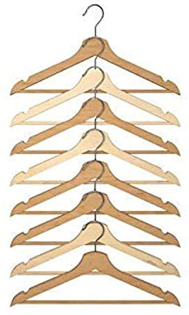 BDSHGRDH weiße holzbügel， BUMERANG NAtural Coloured Curved Wooden clothes/coat hanger