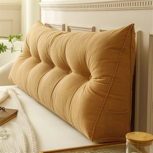 Orthopädisches Keilkissen-Set für Lendenwirbelstütze und Kopfteil, Lesekissen, dreieckiges Kissen für Bett, Sofa, waschbar, Tagesbett-Kissen, Orange, 120 x 40 x 12 cm