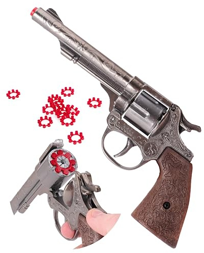 Toyland® 21cm (9) Die Cast Metal Cowboy Revolver Toy Pistol - 8 Shot Cap Gun - 96 Shots Included