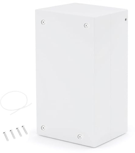 Kopplingsdosa, kopplingsdosa vattentät IP65 kopplingsbox ABS elektrisk anslutningsbox gör-det-själv plastfodral ledningsfördelningsbox platt ytmonterad strömbrytare låda (26,3 x 18,5 x 10 cm)